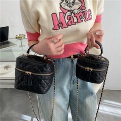 小金球百搭斜挎包包女新款潮时尚手提菱格链条小众单肩包外贸批发