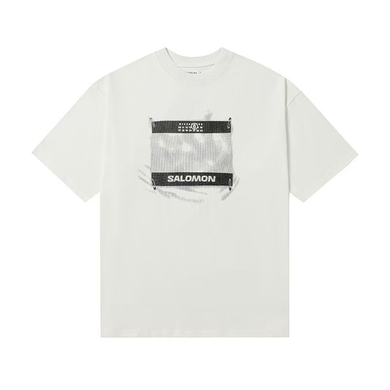Cross-Border High-Quality Maison Margiela Pure Cotton Mm6 Digital Men's and Women's Short Sleeves