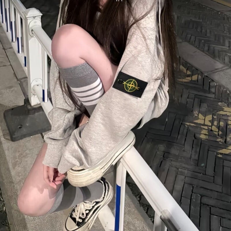 High-end STON Stone sweatshirt, new autumn and winter unisex hooded sweatshirt with island badge design, zip-up sweatshirt jacket High-end STON Stone sweatshirt, new autumn and winter unisex hooded sweatshirt with island badge design, zip-up sweatshirt jacket
