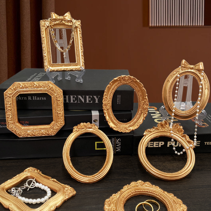 Cross-Border Retro Ins Photo Props Victorian Photo Frame Earrings Manicure European Style Jewelry Photo Background