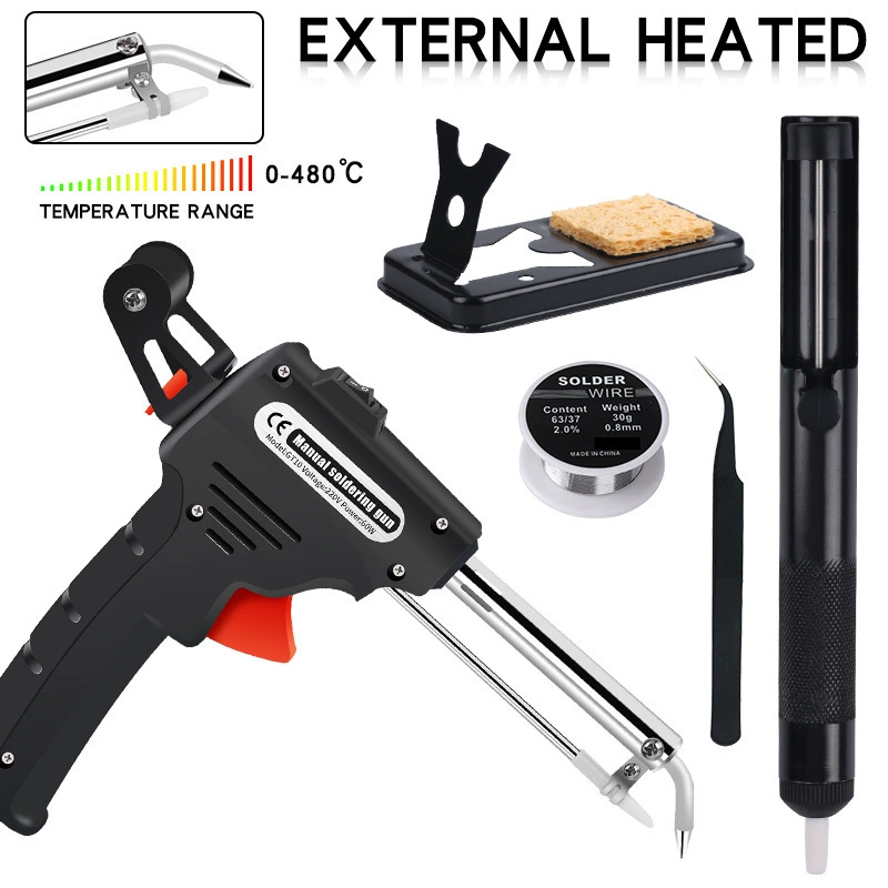 Ручной паяльник с зеркальным креплением, ручной автоматический паяльник, электрический паяльник, набор инструментов для пайки, европейский стандарт, заводской.