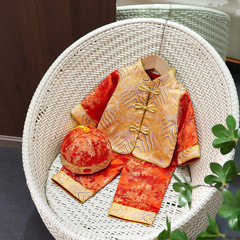 One-year-old dress for baby boy Chinese style Tang suit spring and autumn style 100-day first birthday clothing Chinese Han clothing