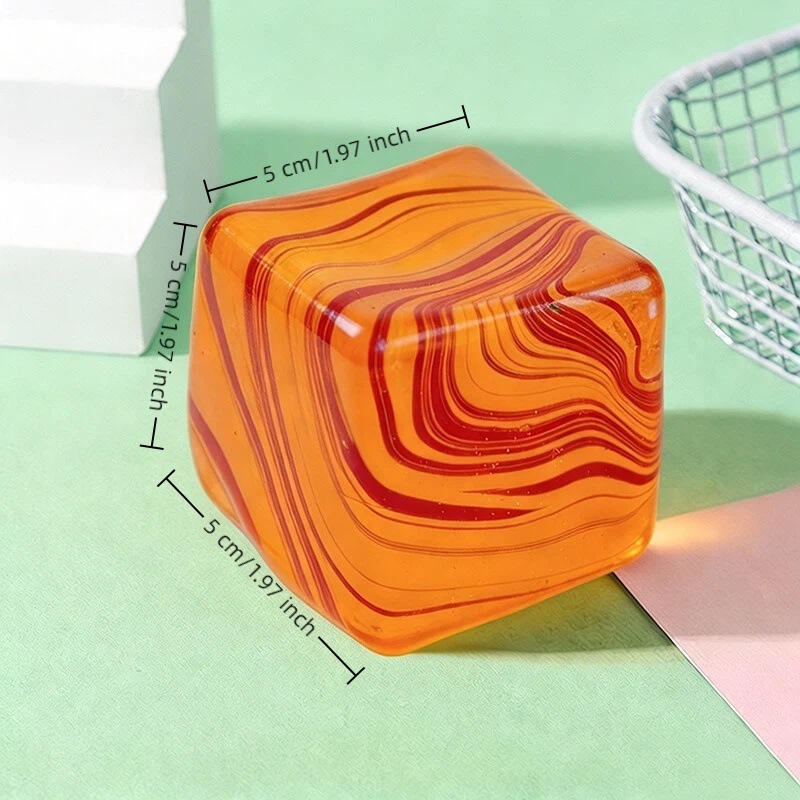 5cm fluid ice cube-orange