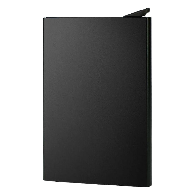 Aluminum alloy credit card box anti-theft brush rfid business card box automatic pop-up card sleeve anti-degaussing frosted metal card holder