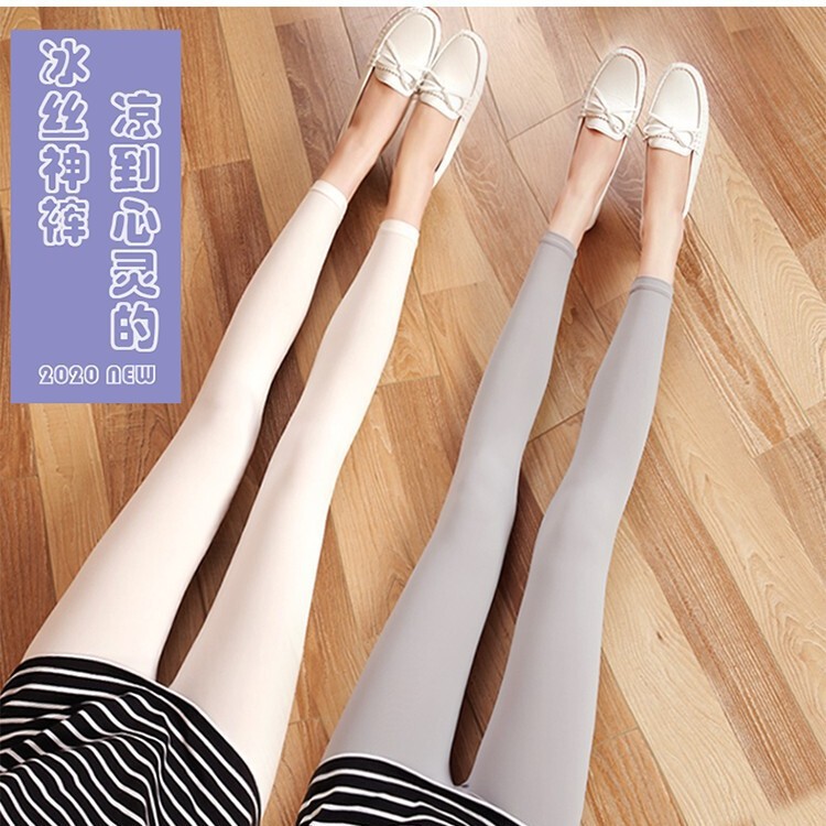 Adult Nine-Point Pantyhose Footless Velvet Leggings Plus Size Stockings with Crotch for Women 120D Anti-Exposure Antibacterial Socks