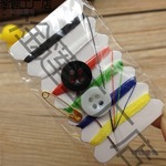 酒店针线包一次性便携宾馆客房六线一针二扣双面白卡纸棉签麦太保