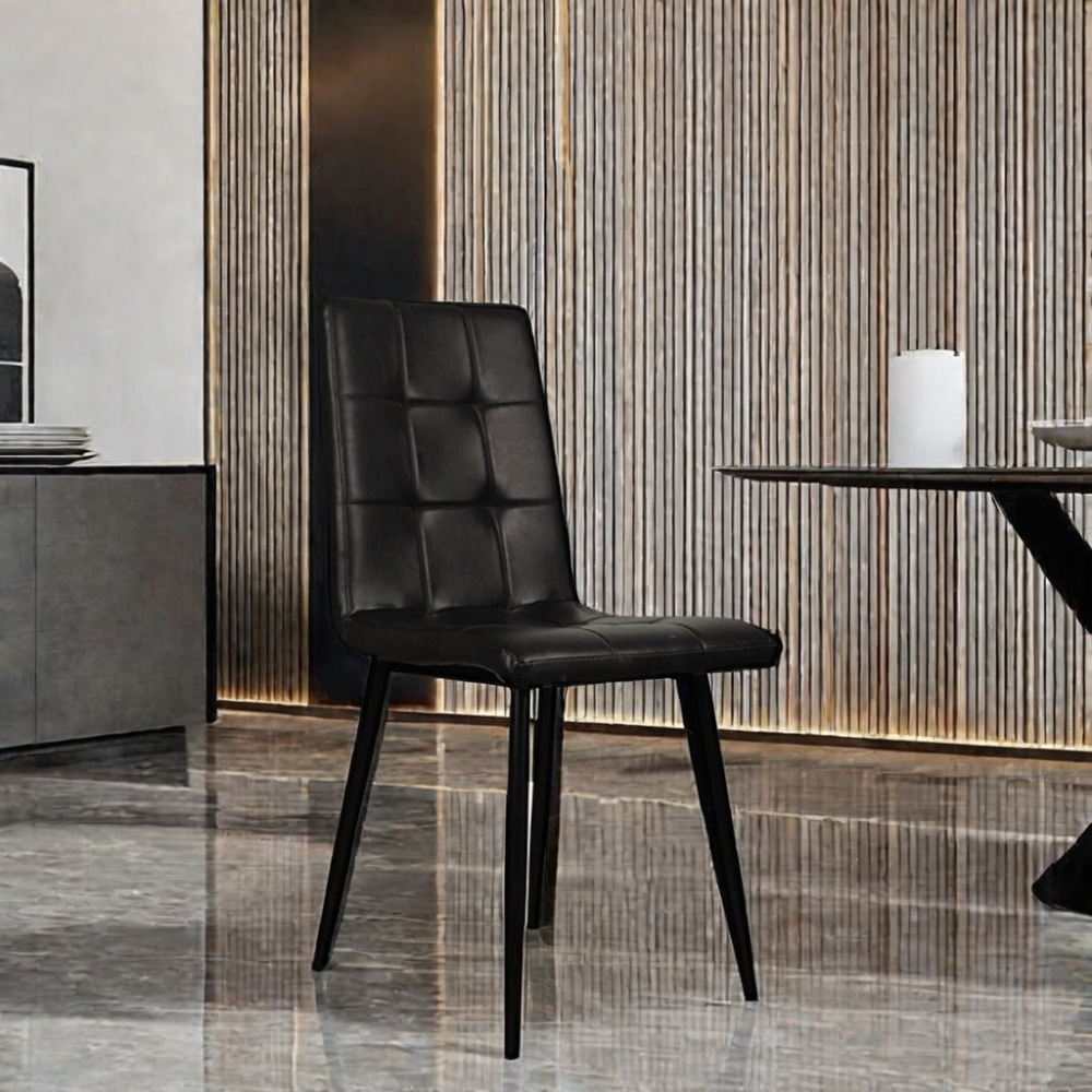 Mesa de comedor nórdica transfronteriza, taburetes de lujo ligero, sillas de cuero de alta calidad, sillas de comedor modernas