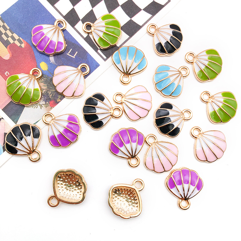 3g Weight Pendant Jewelry Making Type DIY Jewelry Accessories Classification 1 Piece Quantity Alloy Material Shell Pattern Enamel, Plating Design Cartoon Style Style 1 Piece Alloy Shell Pendant 1