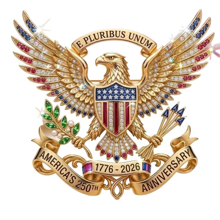 Emblema transfronterizo de Europa y Estados Unidos comercio exterior creativo de venta caliente de doble cabeza águila broche aleación retro accesorios de animales insignia conmemorativa