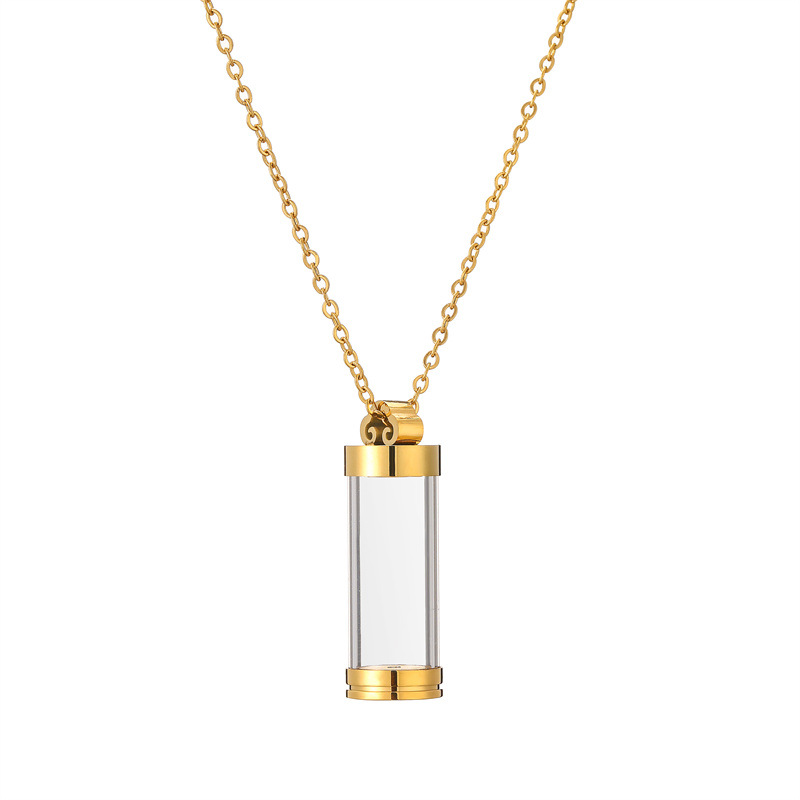 Collana con pendente a forma di boccetta di profumo trendy_voghion.com