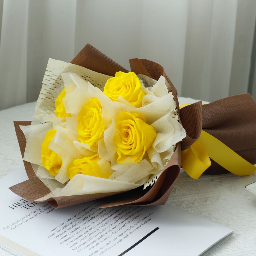 Ramo de Rosas con Salsa de Ciruela Negra, Regalo de San Valentín o Cumpleaños, Flores Secas, Flores Reales, Flores Eternas, Ramo de Flores Terminado, Sensación de Alta Gama