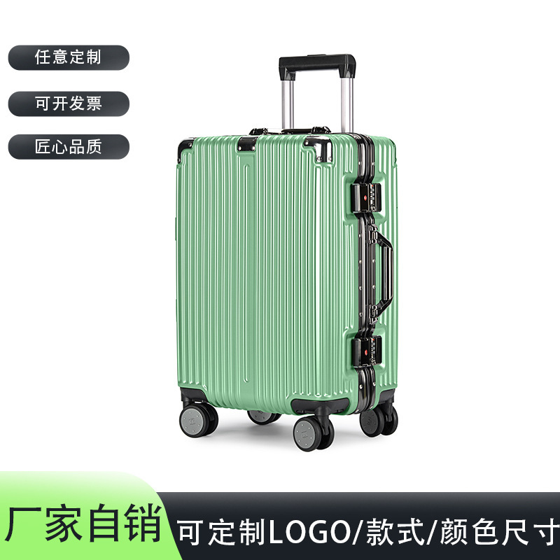 Manufacturer's Ready Stock Abs+Pc Material 20inch Carry-On Suitcase with Silent Wheels, Large Capacity Aluminum Frame Suitcase
