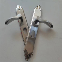 高档防盗门把手通用型实心手柄进户门不锈钢面板执手大门拉手