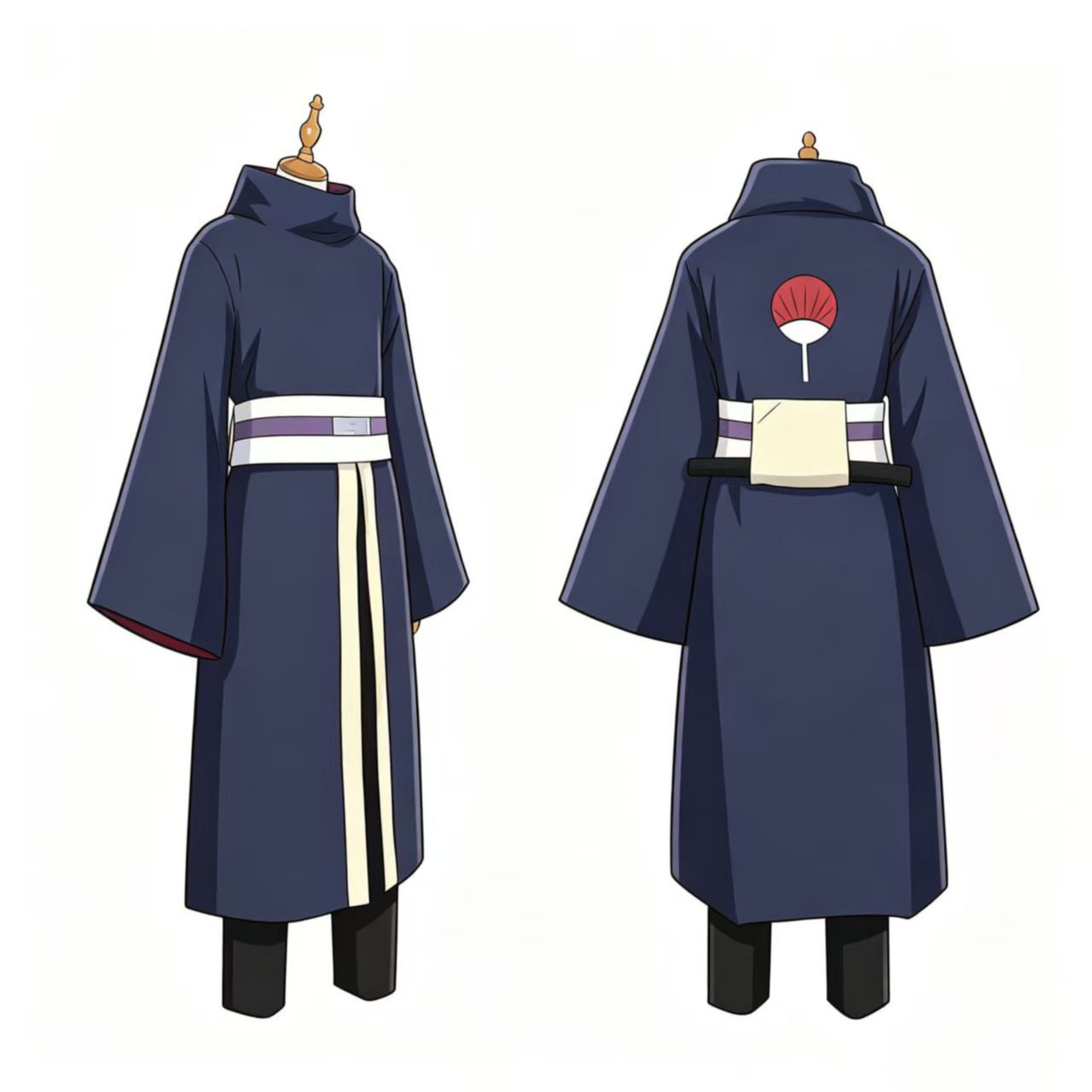 Naruto Obito cosplay set with white mask and full outfit