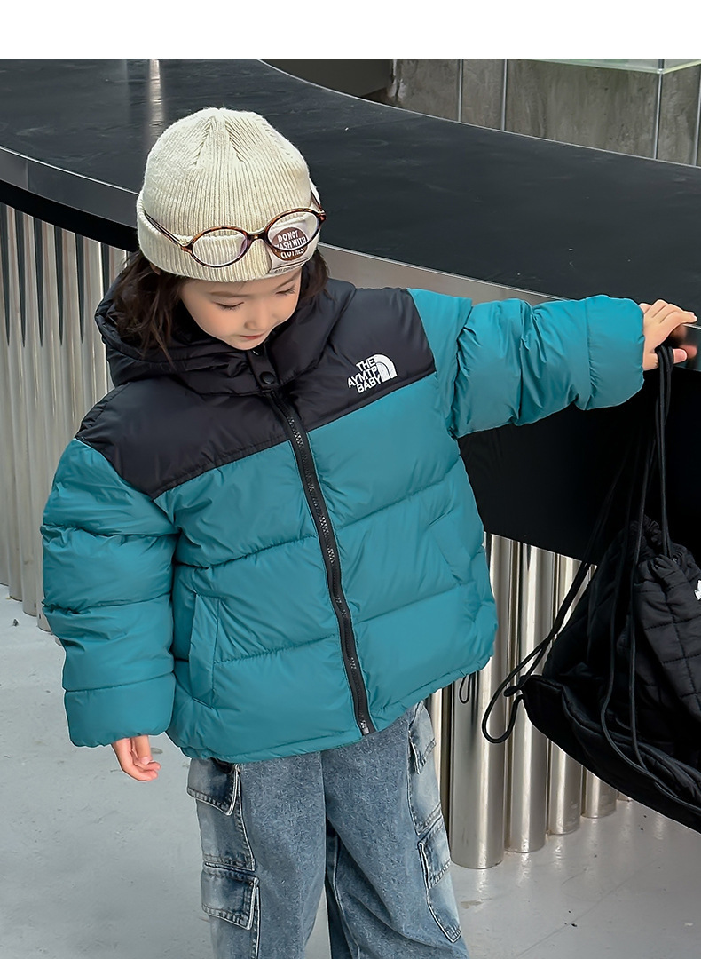 Children's Hooded Down Cotton Jacket For Boys And Girls Winter_voghion.com