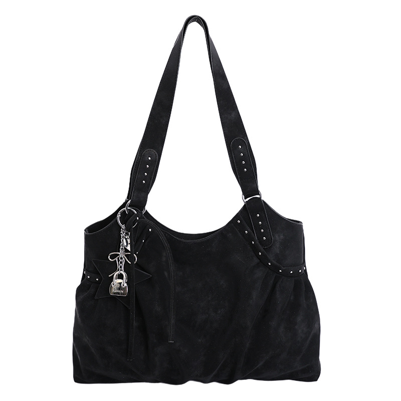 Otoño y invierno transfronterizos estilo coreano lazo bolso de hombro de gran capacidad retrógrado mate bolso especial bolso de nicho plegable
