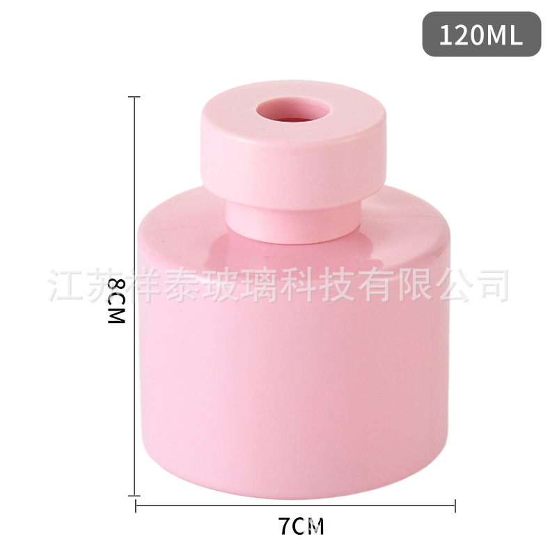 Botella de fragancia simple, taza de vela de moda, atmósfera romántica en el hogar, combinación de bambú y madera, cubierta de metal, tablero de vela de fragancia de vidrio