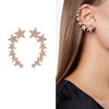 Metal earrings, diamond encrusted, gradient, European style