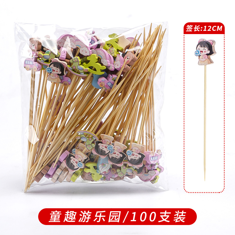 Palillos Creativos de Bambú para Fruta Decorativos para Cócteles y Sándwiches image 132