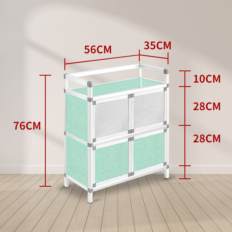 armario de comedor de aleación de aluminio simple armario de cubierta pequeño armario de alquiler armario de almacenamiento armario de cocina doméstico armario de almacenamiento multicapa