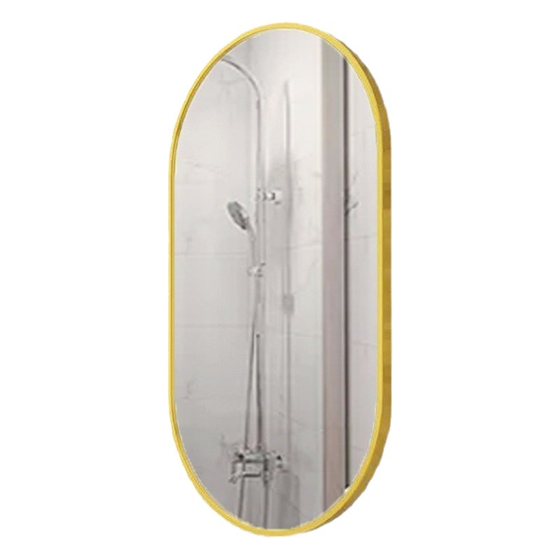 Nuevo espejo elegante enmarcado alto oval del cuarto de baño espejo montado en la pared del tocador del cuarto de baño