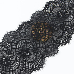Double-sided lace large trim, knitted warp-knitted lace trim, curtain and garment edging accessories—factory sourced