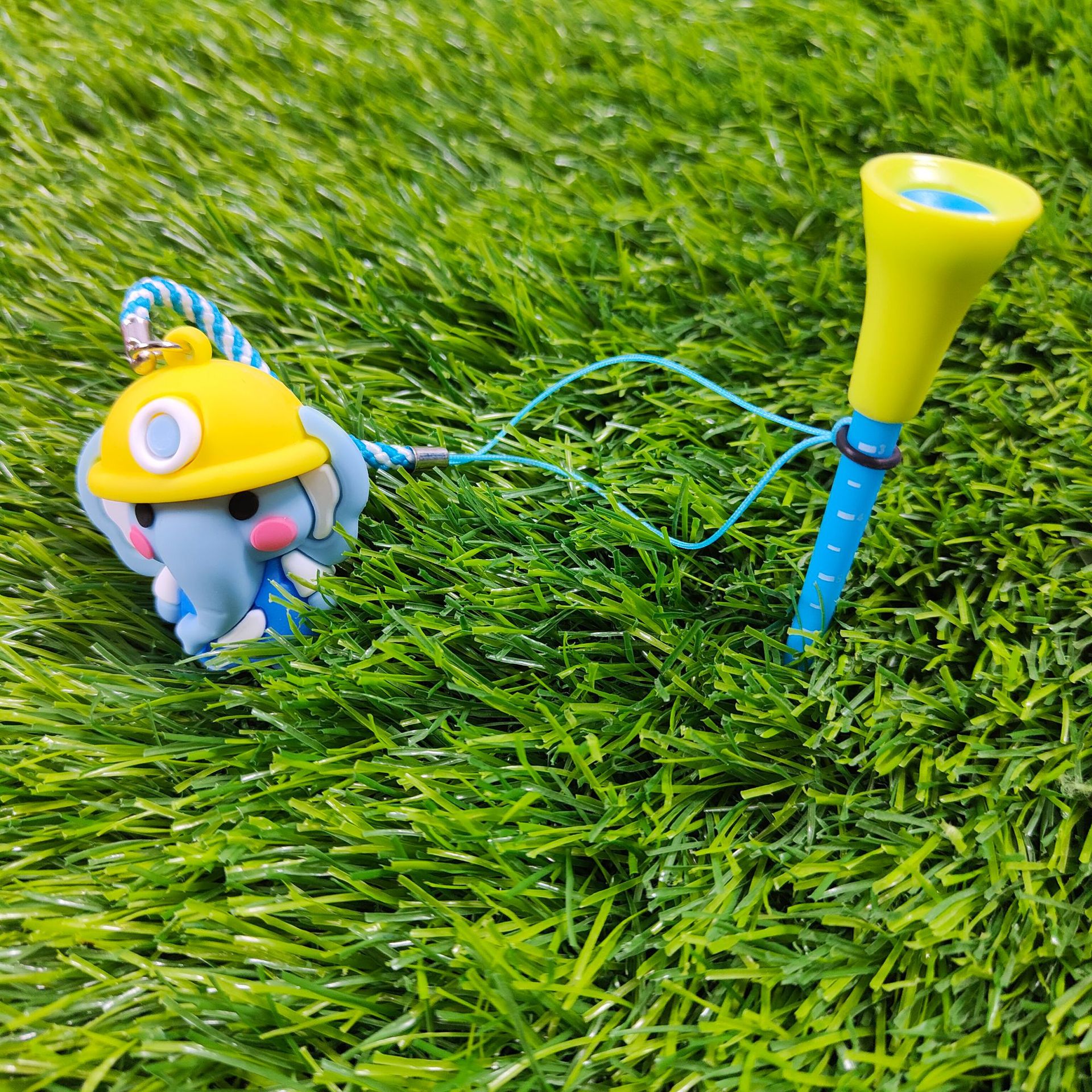 Golf asiento plástico bola uñas Golf camisetas con cuerda anti-perdida con PVC dibujos animados escala bola tee