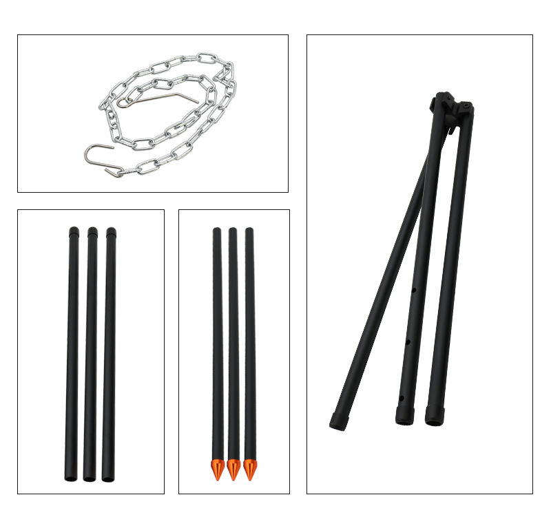 Nueva fogata al aire libre parrilla trípode olla colgante ultra-ligero portátil leña quema mesa de fuego calefacción estufa de camping cuenca