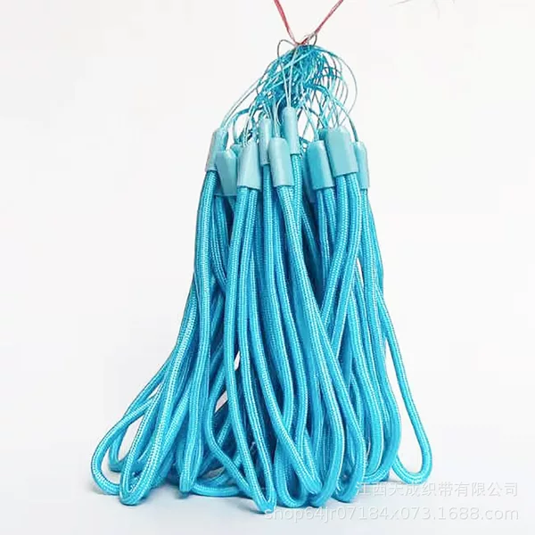 Factory in stock wholesale color universal 3.0mm round rope nylon mobile phone lanyard multicolor optional
