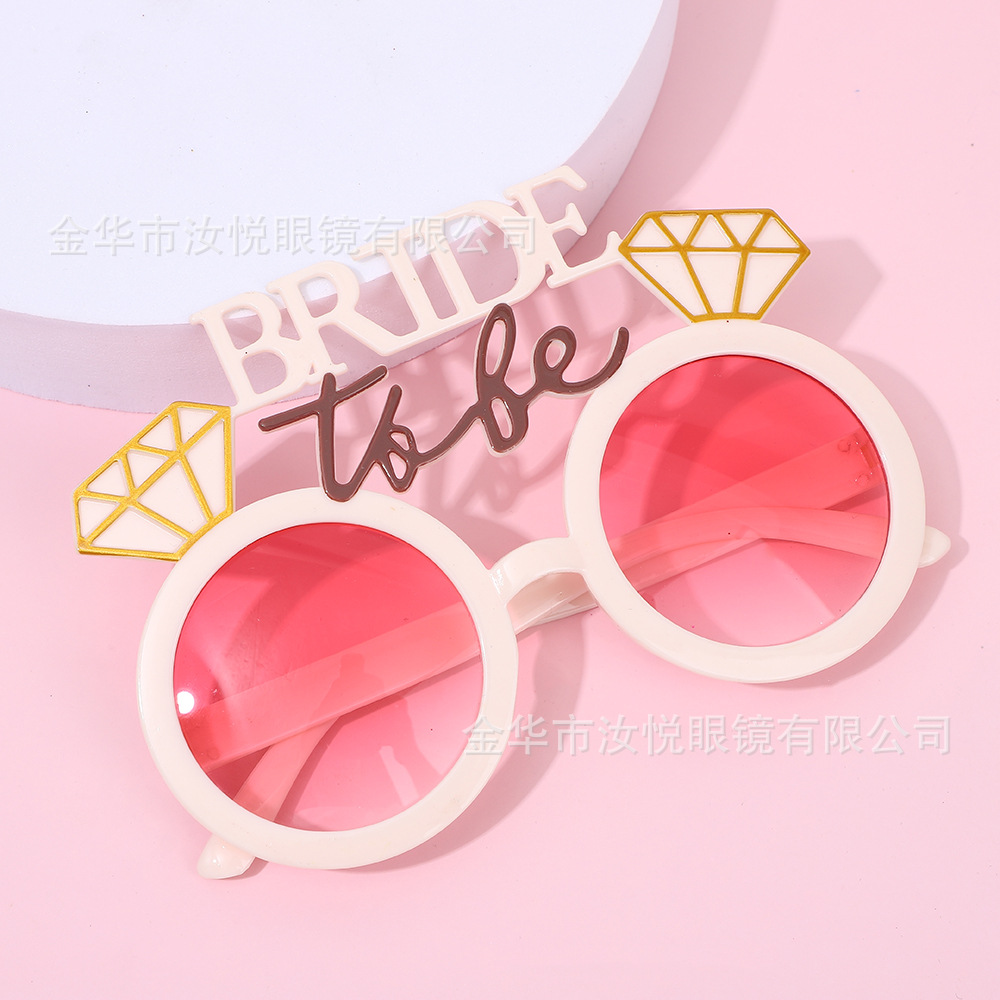 Cross-Border Bachelor Party Supplies Gafas de boda Gafas decorativas Diamante Novia Damas de honor Gafas image 8