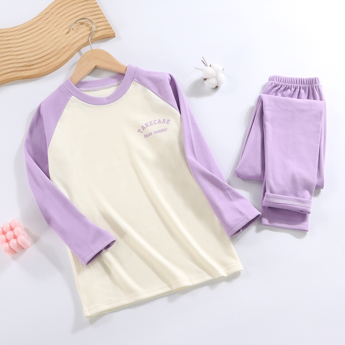 Niños de hombro chaqueta de terciopelo de otoño pantalones de otoño otoño invierno nuevo niño calentamiento ropa interior conjunto de ropa doméstica de niñas ropa infantil