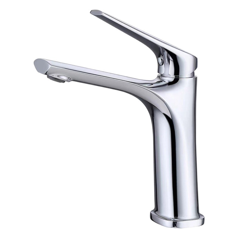 Caliente y fría doble control mezcla grifo hogar simple Cuenca del grifo bajo mostrador lavabo fregadero baño grifo al por mayor