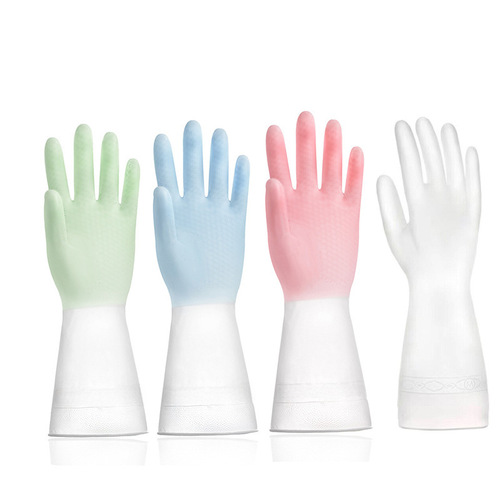 Dishwashing gloves for women, kitchen summer latex rubber durable bowl washing clothes rubber household cleaning waterproof home use