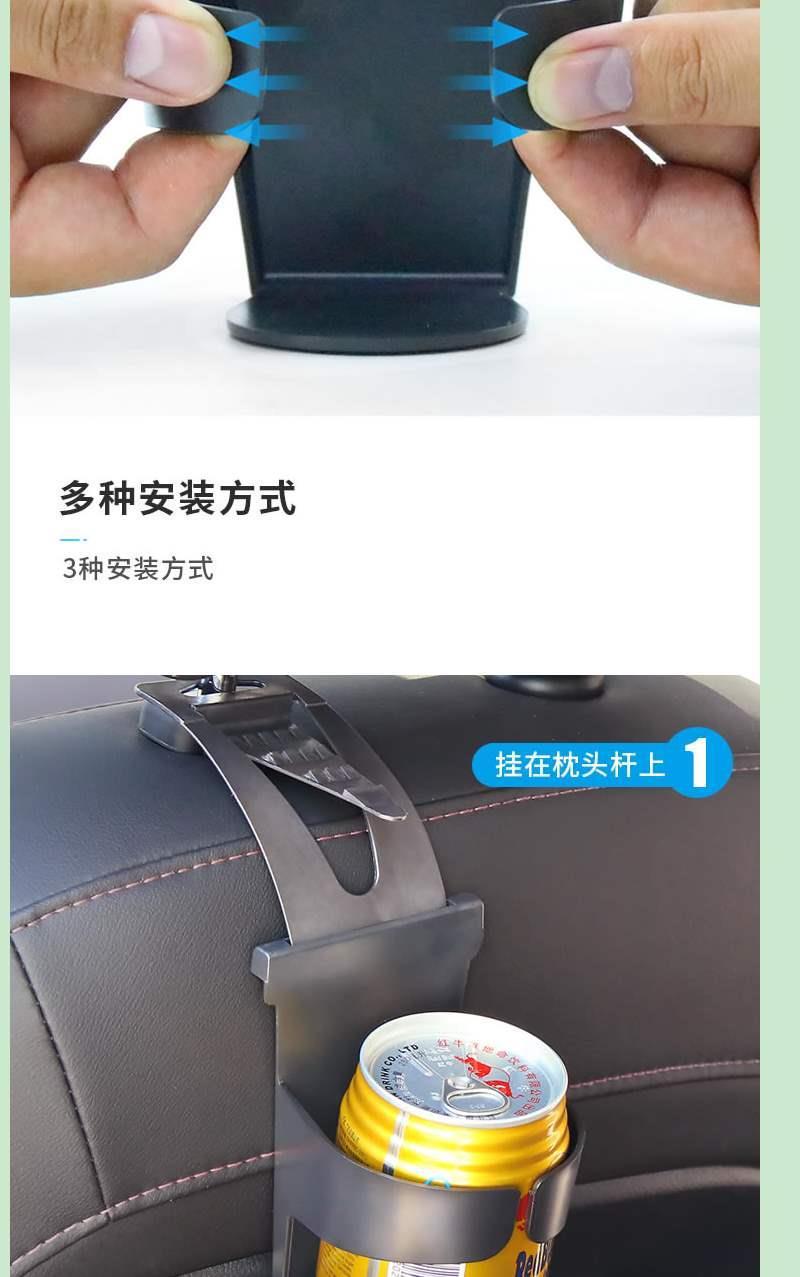 Car Door-Side Ashtray, Hanging Car Cup Holder, Multifunctional In-Car Ashtray with Led Night Light