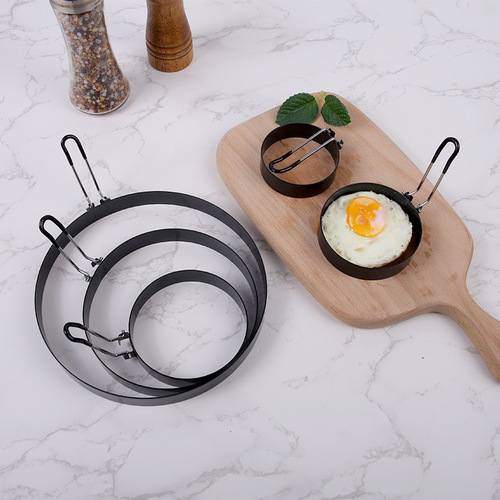 Light Luxury Round Egg Mold, Stainless Steel Egg Cooker Model, Egg-Frying Tool, Innovative Egg Mold, Wholesale Available