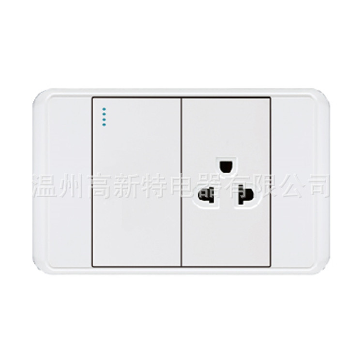 QA15YS 外贸美式开关118系列 QA 一开单控&一位泰式插座 泰国插座