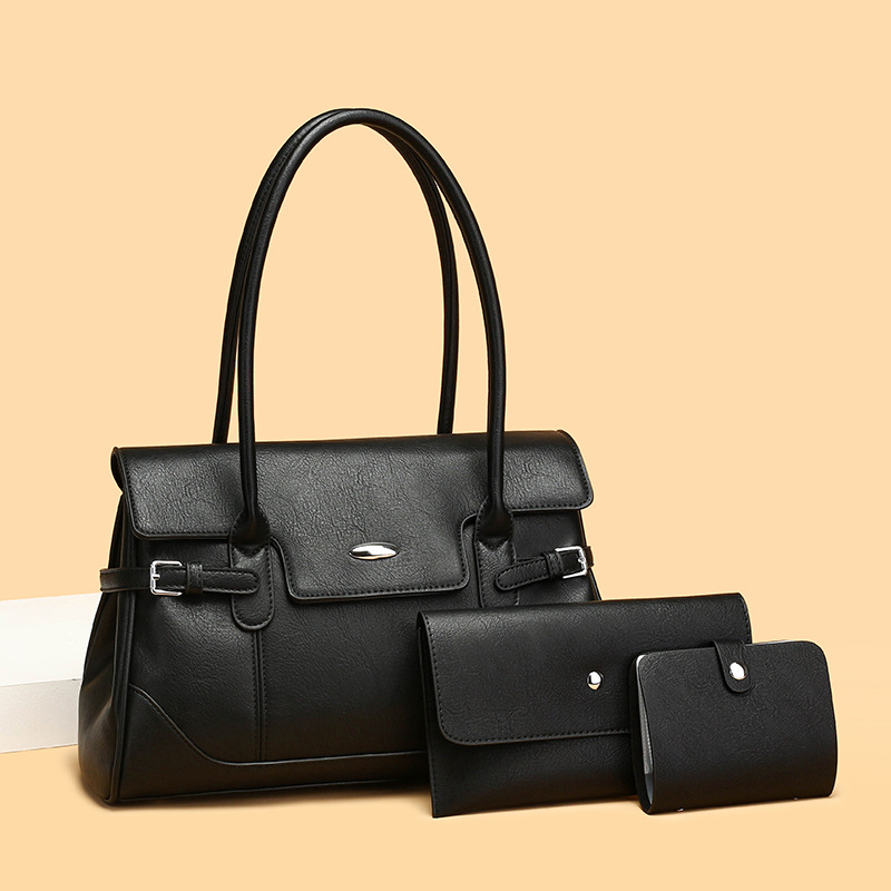 Bolso de Mano Tipo Madre e Hijo de PU, Gran Capacidad, para Uso Diario