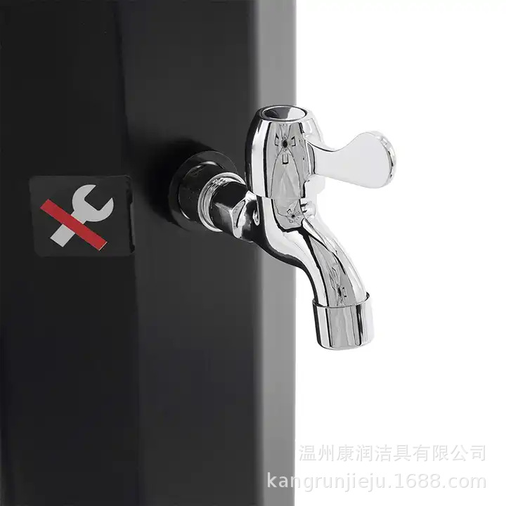 35L fácil montar la ducha solar de la ducha solar negra del patio trasero con el lavado del pie