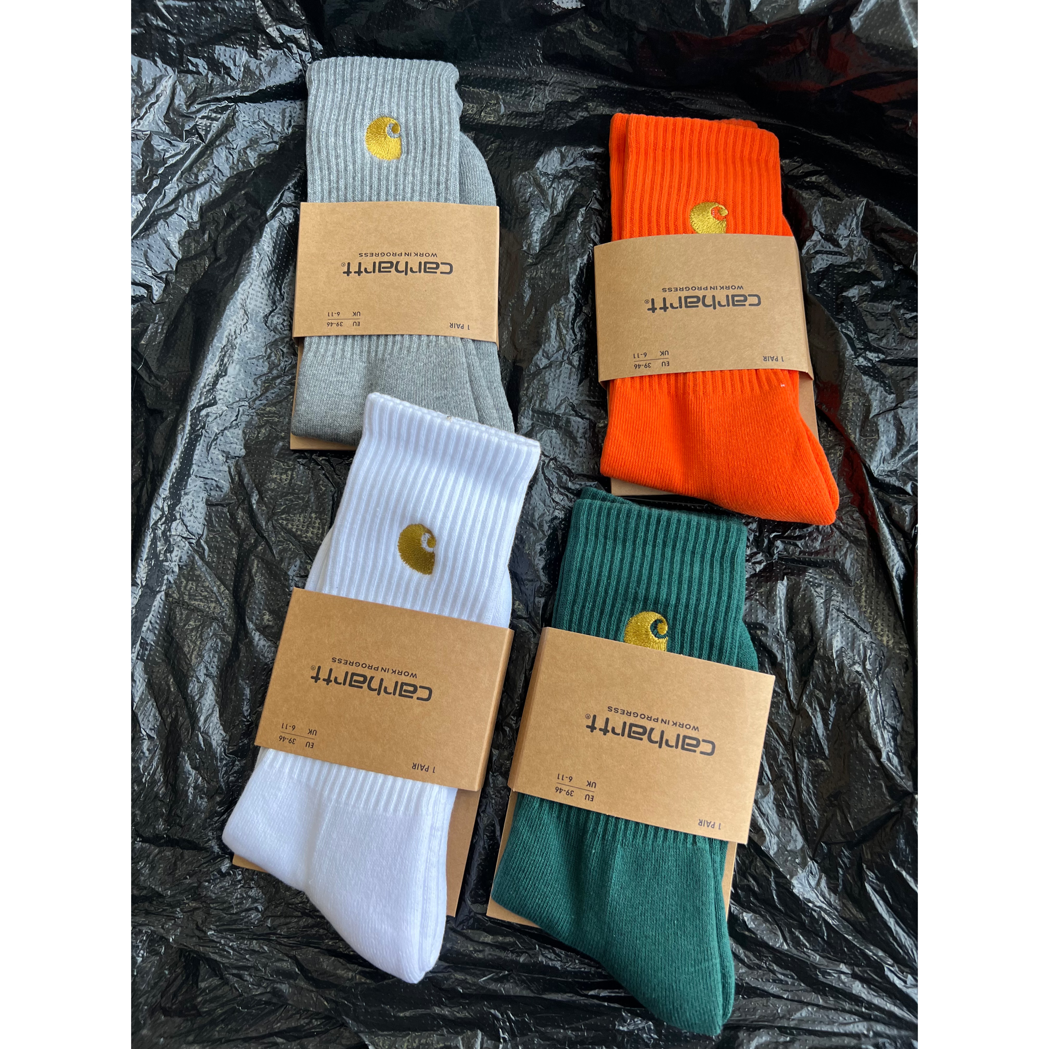 High-Quality Goods! American Street Style Casual Towel Bottom Gold Label Embroidered Workwear Casual Cotton Mid-Calf Sports Socks