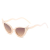 Brand sunglasses hip-hop style, cat's eye, European style, simple and elegant design, 2 carat, internet celebrity