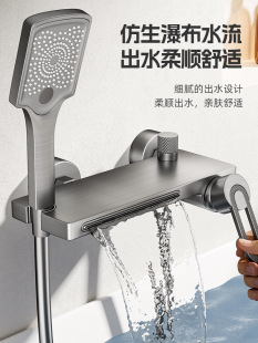 ♔Copper bathtub faucet hot and cold shower suit household toilet bathroom mixing valve wall out wholesale