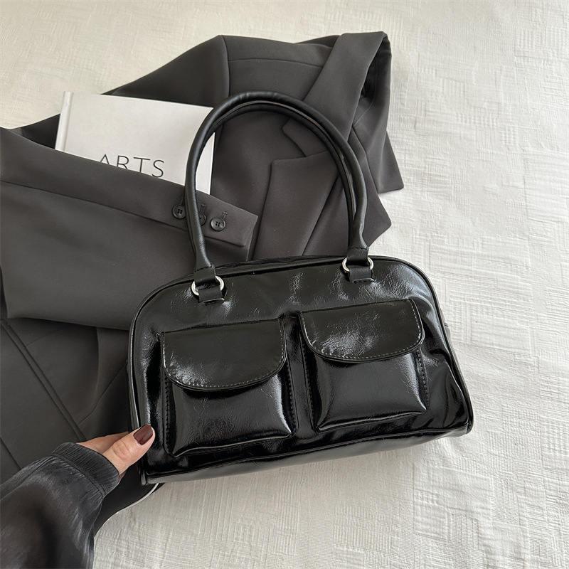 Versión coreana del bolso de axila de gran capacidad de alta calidad, bolso de mujer, nuevo bolso de bolos de gran capacidad, bolso de viaje simple