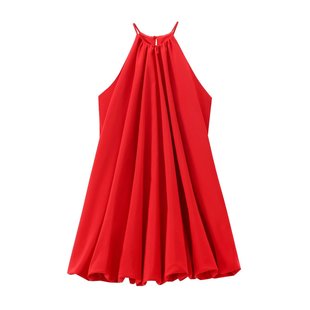 24 Styles 1230-New Summer Women's European and American Style Thin Strap Round Neck Sleeveless Dress