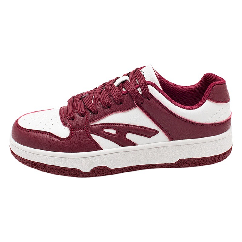 Zapatillas deportivas para mujer Augusden, nueva colección primavera 2026, estilo americano, color rojo, informales, deportivas, con suela gruesa, blancas.