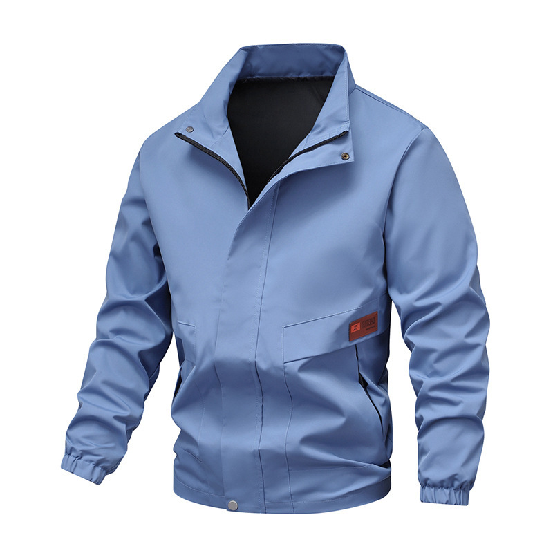 Nueva chaqueta de cuello vertical delgada para hombres, chaqueta caliente, cómoda y elegante, diseño de nicho transfronterizo, venta caliente