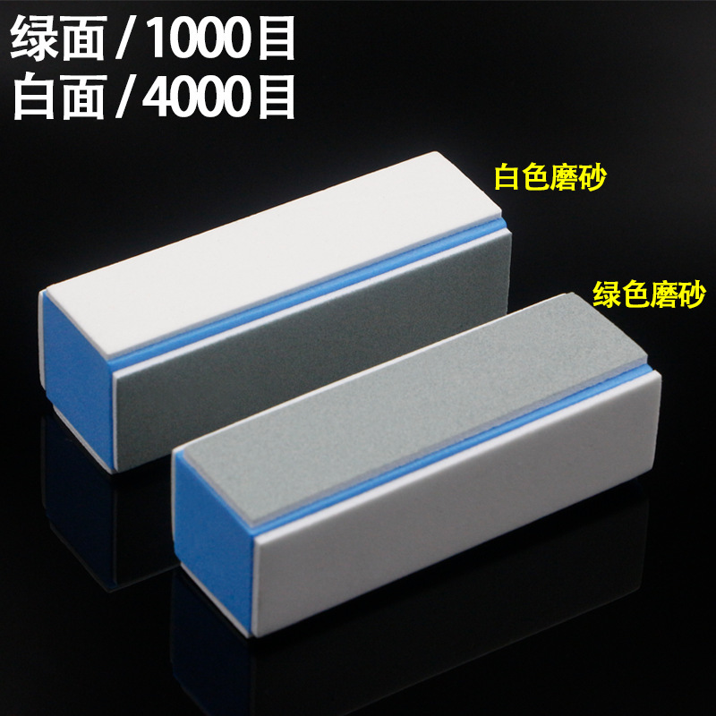両面ポリッシュ爪やすりネイル磨きポリッシュプレートシルバーブロック緑と白ウィングポリッシュブロックネイルツール|undefined