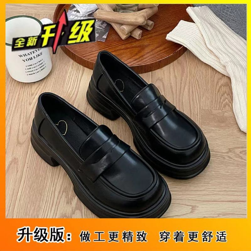 法式厚底小皮鞋女新款春秋百搭英伦风单鞋复古jk制服玛丽珍鞋|undefined