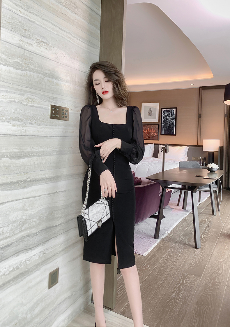 B7544 1130K VÁY ĐẦM LIỀN THÂN NỮ CHOTDNG DÁNG ÔM BODY GỢI CẢM SEXY MÙA XUÂN THU ĐÔNG THỜI TRANG NỮ G04 SẢN PHẨM MỚI