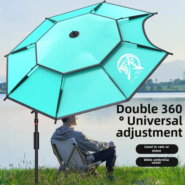 2025 New Style Fishing Umbrella Outdoor Special Crutches Big Fishing Umbrella Anti-rainstorm Thickened Sun-proof Rain-proof Fishing Parasol