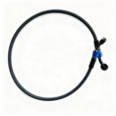 Universal motorcycle brake oil hose, disc brake colored oil hose, rubber sleeve, electric modification accessory pipeline (Tubing) - 95cm-nylon-6-braided-hose-with-aluminum-connectors